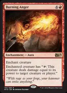 MtG Trading Card Game 2015 Core Set Rare Burning Anger #133