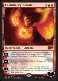MtG Trading Card Game 2015 Core Set Mythic Rare Foil Chandra, Pyromaster #134