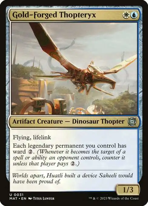 MtG March of the Machine: The Aftermath Uncommon Gold-Forged Thopteryx #31