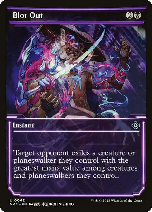 Magic The Gathering March of the Machine The Aftermath Single Card Uncommon Blot Out 62 Showcase - ToyWiz Magic The Gathering March of the Machine The Aftermath Single Card Uncommon Blot Out 62 Showcase - ToyWiz