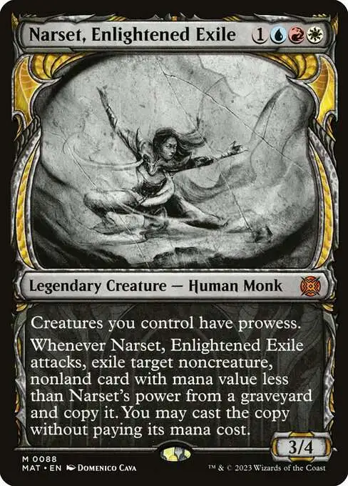 Magic The Gathering March of the Machine The Aftermath Single Card Mythic Rare Narset, Enlightened Exile 88 Showcase FOIL - ToyWiz Magic The Gathering March of the Machine The Aftermath Single Card Mythic Rare Narset, Enlightened Exile 88 Showcase FOIL - ToyWiz