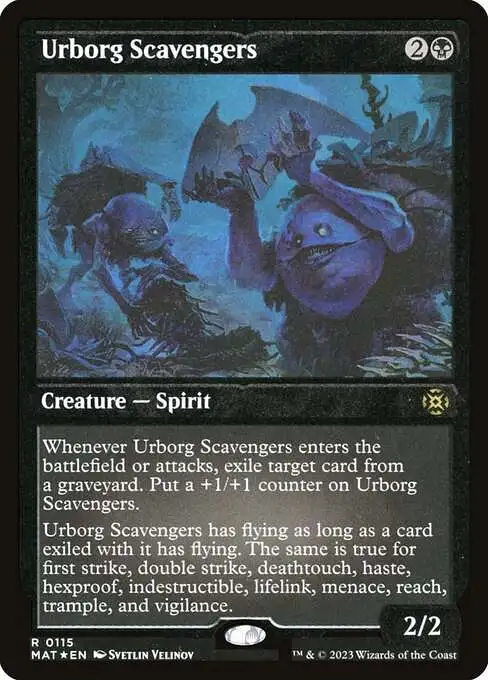 Magic The Gathering March of the Machine The Aftermath Single Card Rare  Urborg Scavengers 115 Etched Foil - ToyWiz