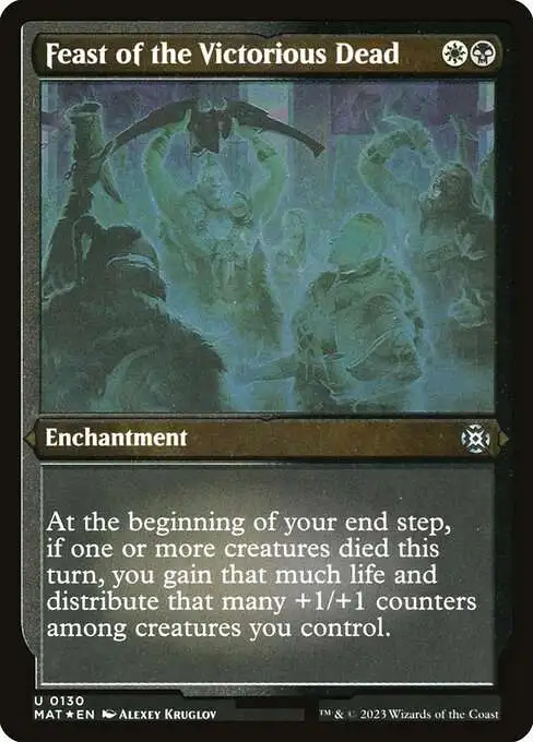 MtG March of the Machine: The Aftermath Uncommon Feast of the Victorious Dead #130 [Etched Foil]