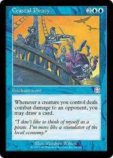 MtG Trading Card Game Mercadian Masques Uncommon Foil Coastal Piracy #68