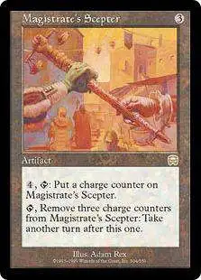 MtG Trading Card Game Mercadian Masques Rare Magistrate's Scepter #304