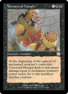 MtG Trading Card Game Mercadian Masques Rare Unnatural Hunger #169