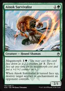 MtG Trading Card Game Masters 25 Common Ainok Survivalist #157