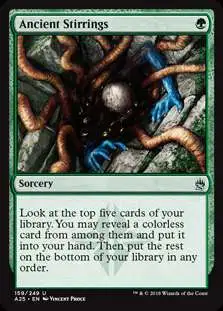 MtG Trading Card Game Masters 25 Uncommon Ancient Stirrings #159