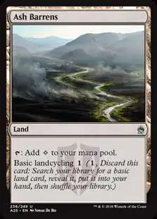MtG Trading Card Game Masters 25 Uncommon Ash Barrens #236