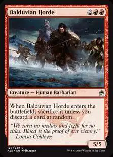 MtG Trading Card Game Masters 25 Common Balduvian Horde #120