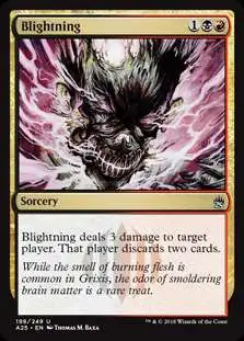 MtG Trading Card Game Masters 25 Uncommon Blightning #198