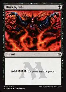 MtG Trading Card Game Masters 25 Common FOIL Dark Ritual #82
