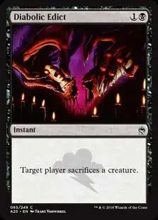 MtG Trading Card Game Masters 25 Common Diabolic Edict #85