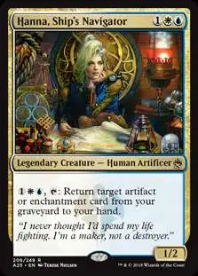 MtG Trading Card Game Masters 25 Rare Hanna, Ship's Navigator #206
