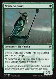 MtG Trading Card Game Masters 25 Common Nettle Sentinel #182