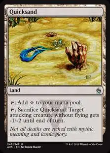 MtG Trading Card Game Masters 25 Uncommon Quicksand #245