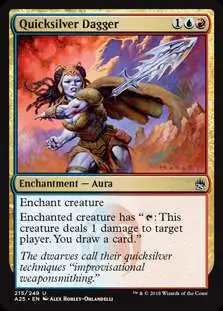 MtG Trading Card Game Masters 25 Uncommon Quicksilver Dagger #215