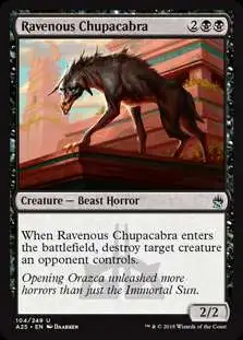 MtG Trading Card Game Masters 25 Uncommon Foil Ravenous Chupacabra #104