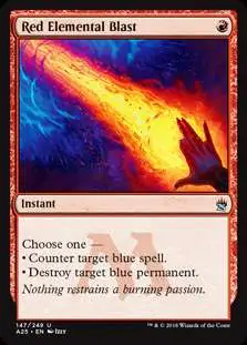 MtG Trading Card Game Masters 25 Uncommon Red Elemental Blast #147