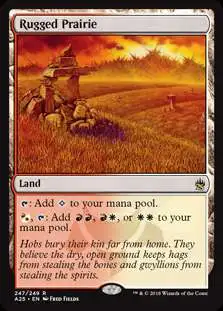 MtG Trading Card Game Masters 25 Rare Rugged Prairie #247