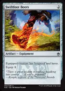 MtG Trading Card Game Masters 25 Uncommon Swiftfoot Boots #234