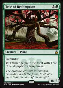 MtG Trading Card Game Masters 25 Mythic Rare Tree of Redemption #191