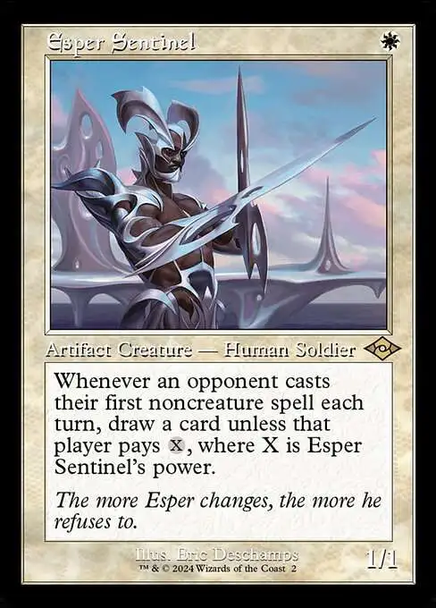 MtG Modern Horizons 2 Timeshifts Rare Esper Sentinel #2 [Old-Frame Bonus Sheet FOIL]