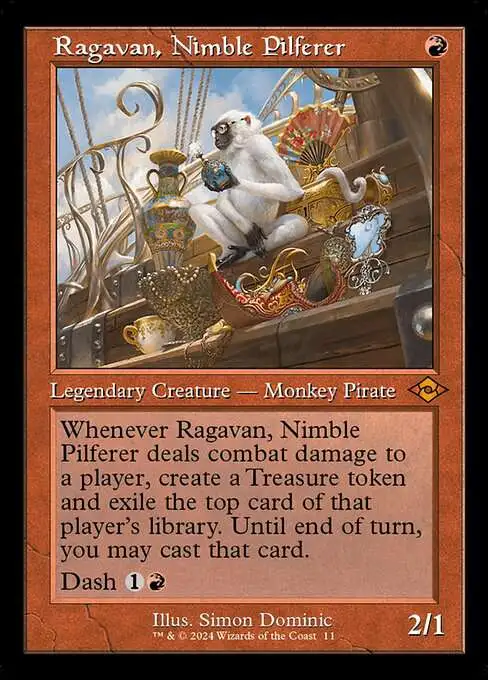 MtG Modern Horizons 2 Timeshifts Mythic Rare Ragavan, Nimble Pilferer #11 [Old-Frame Bonus Sheet]