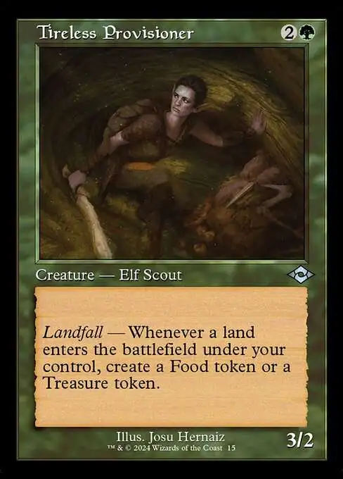 Magic The Gathering Modern Horizons 2 Timeshifts Single Card Uncommon  Tireless Provisioner 15 Old-Frame Bonus Sheet FOIL - ToyWiz