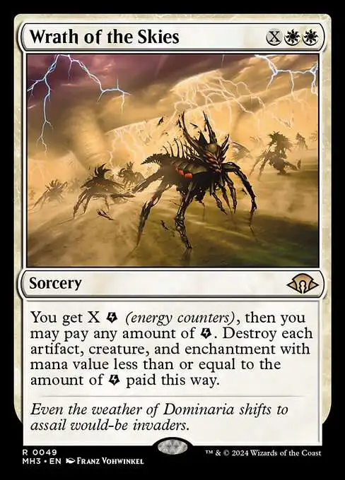 Magic The Gathering Modern Horizons 3 Single Card Rare Wrath of the Skies  49 FOIL - ToyWiz