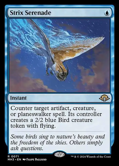 MtG Modern Horizons 3 Rare Strix Serenade #71 [Prerelease FOIL]