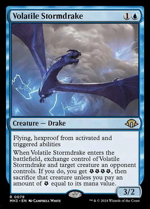 MtG Modern Horizons 3 Rare Volatile Stormdrake #79