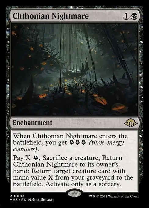 MtG Modern Horizons 3 Rare Chthonian Nightmare #83 [Prerelease FOIL]