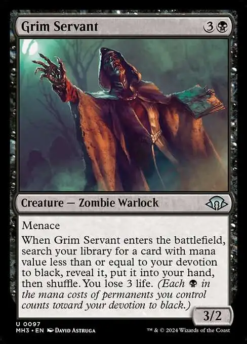 MtG Modern Horizons 3 Uncommon Grim Servant #97