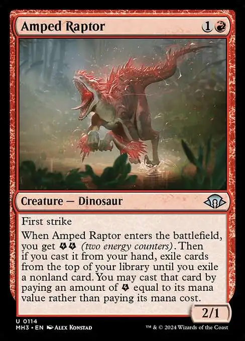 MtG Modern Horizons 3 Uncommon Amped Raptor #114