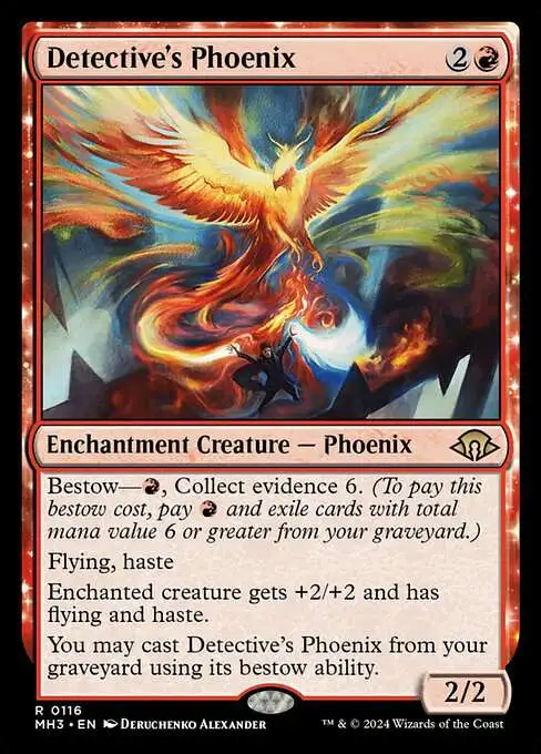 MtG Modern Horizons 3 Rare Detective's Phoenix #116 [Prerelease FOIL]