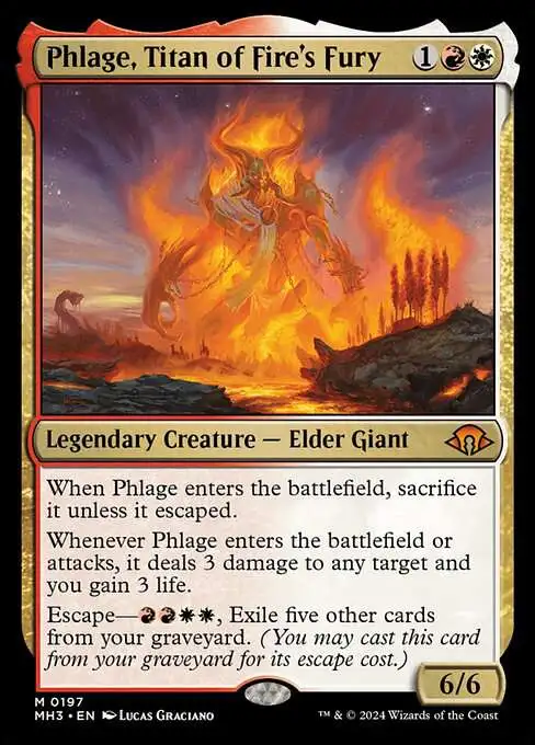 MtG Modern Horizons 3 Mythic Rare Phlage, Titan of Fire's Fury #197