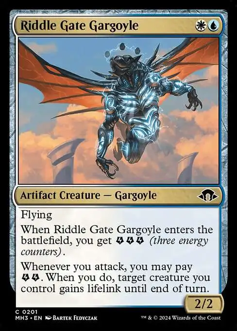 MtG Modern Horizons 3 Common Riddle Gate Gargoyle #201