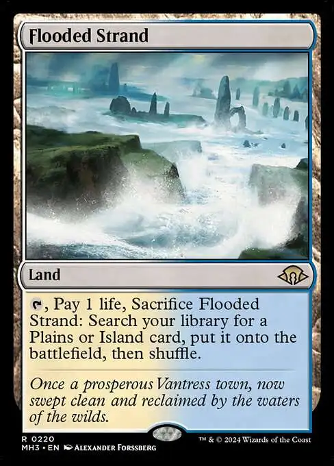 MtG Modern Horizons 3 Rare Flooded Strand #220 [Prerelease FOIL]