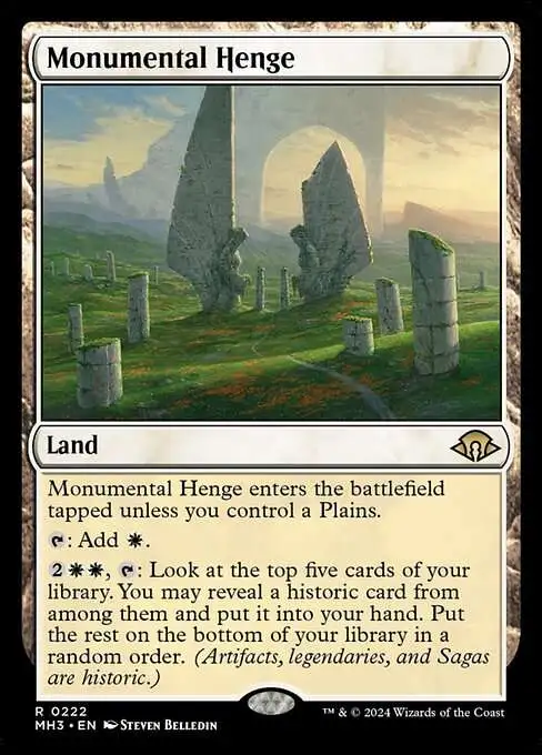 Magic The Gathering Modern Horizons 3 Single Card Rare Monumental Henge 222 - ToyWiz Magic The Gathering Modern Horizons 3 Single Card Rare Monumental Henge 222 - ToyWiz