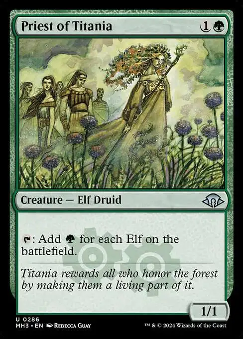 MtG Modern Horizons 3 Uncommon Priest of Titania #286