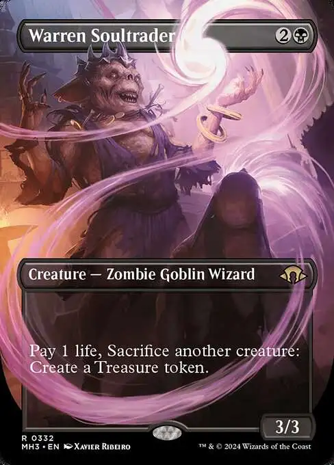 Magic The Gathering Modern Horizons 3 Single Card Rare Warren Soultrader  332 Borderless FOIL - ToyWiz