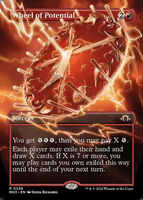 Magic The Gathering Modern Horizons 3 Single Card Rare Wheel of Potential 336 Borderless FOIL - ToyWiz Magic The Gathering Modern Horizons 3 Single Card Rare Wheel of Potential 336 Borderless FOIL - ToyWiz