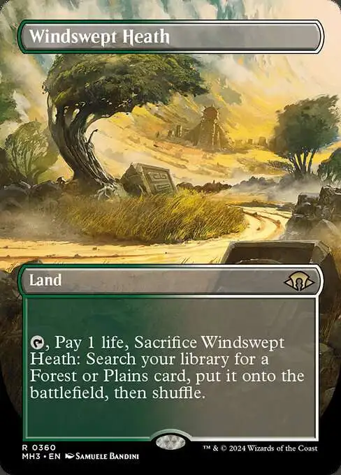 MtG Modern Horizons 3 Rare Windswept Heath #360 [Borderless]