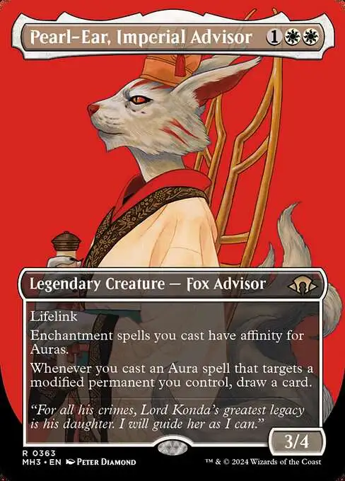 MtG Modern Horizons 3 Rare Pearl-Ear, Imperial Advisor #363 [Borderless FOIL]