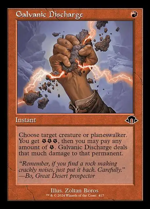 Magic The Gathering Modern Horizons 3 Single Card Common Galvanic Discharge  417 97 Classic Print FOIL - ToyWiz