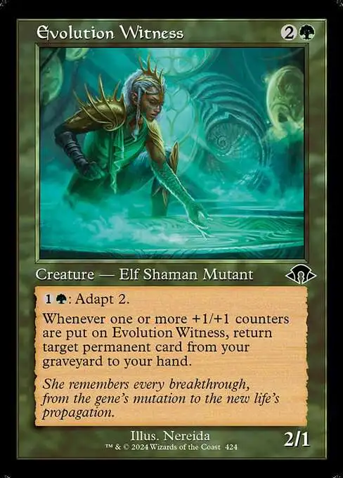 MtG Modern Horizons 3 Common Evolution Witness #424 ['97 Classic Print FOIL]