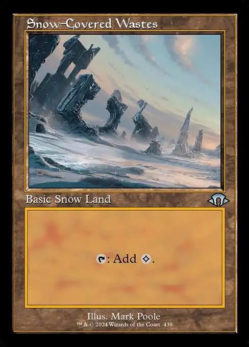 MtG Modern Horizons 3 Uncommon Snow-Covered Wastes #439 ['97 Classic Print]