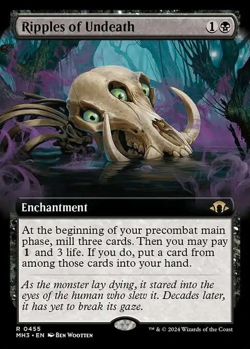 MtG Modern Horizons 3 Rare Ripples of Undeath #455 [Extended Art FOIL]