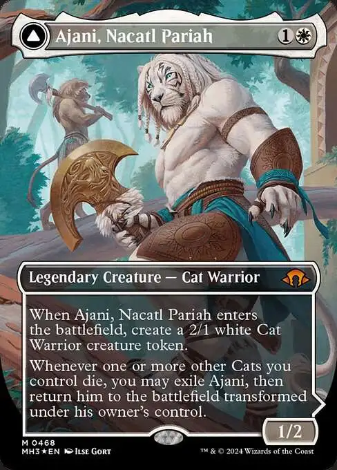 mtg cards like pariah Magic: the Gathering - Voldaren // Abolisher of Bloodlines (111/205) The Gathering Ajani, Nacatl Pariah (Borderless) -